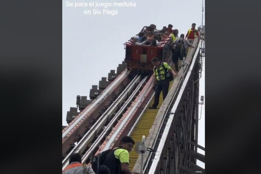 Se "atora" juego de Six Flag y usuarios quedan atrapados