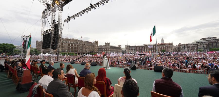 La 4T no se va, no se va, dice Luisa María Alcalde en el AMLO Fest