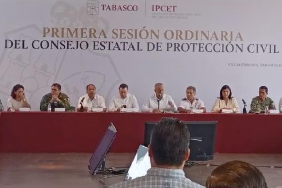 ¡517 refugios listos! Instalan Consejo Estatal de Protección Civil en Tabasco