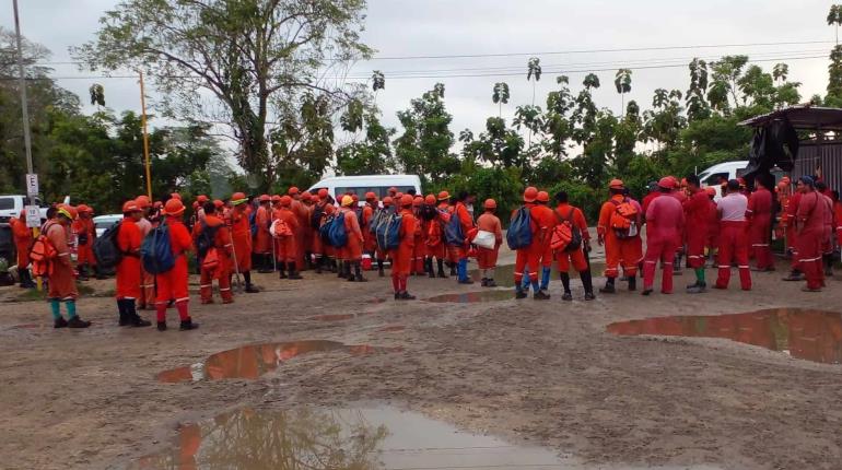 Trabajadores de Sinopec en Nacajuca se declaran de brazos caídos