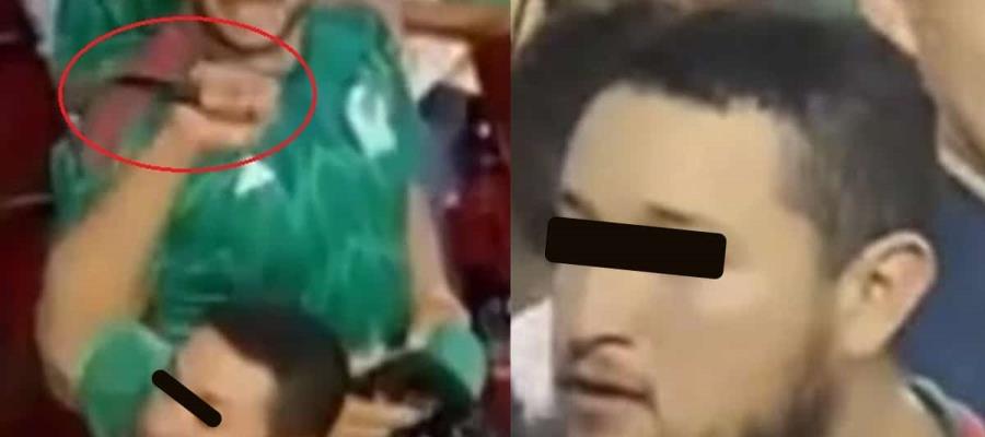 Detienen a hombre que apuñaló a otro durante partido México vs Qatar