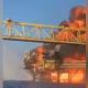 Se incendia plataforma Nohoch en Campeche