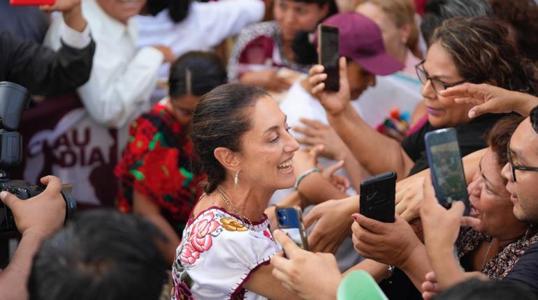 "Que no haya vuelta a la derecha", pide Sheinbaum desde Chiapas