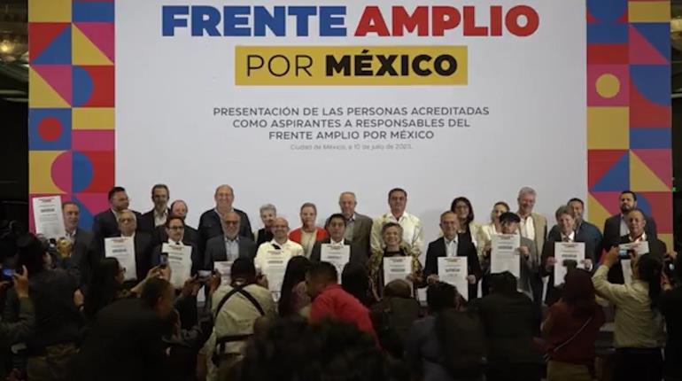 Primer filtro: Avanzan 13 aspirantes al Frente Amplio Por México 