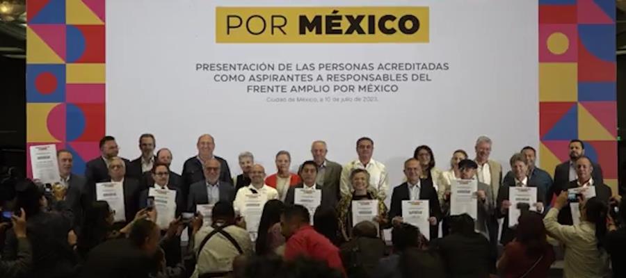 Primer filtro: Avanzan 13 aspirantes al Frente Amplio Por México 