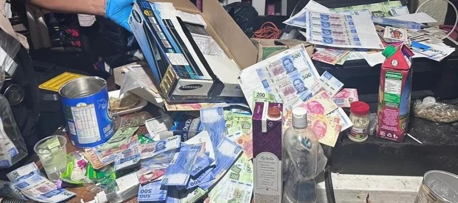 Aseguran en Edomex fábrica de billetes falsos; hay una mujer detenida