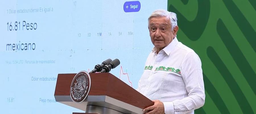 AMLO presume fortaleza del "peso fortachón"