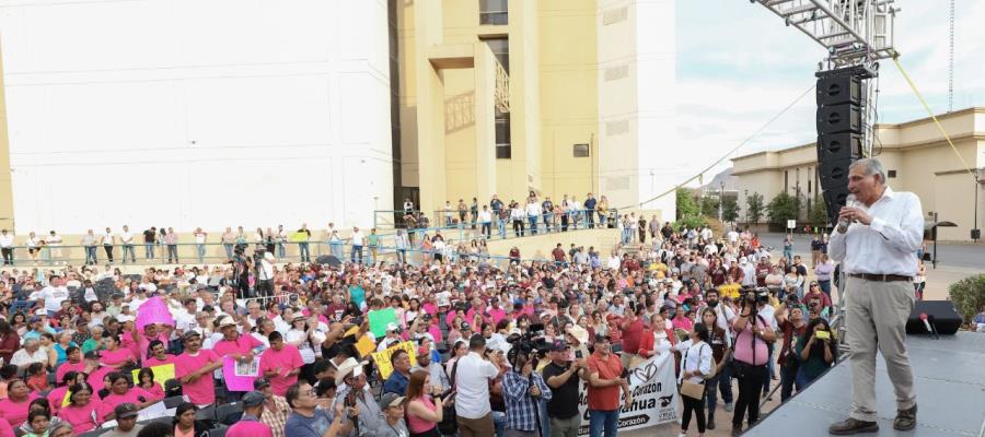 Oposición no detendrá la revolución de conciencias, asegura Adán Augusto en Chihuahua