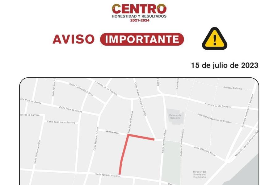 Cerrarán un carril de calles del Centro de Villahermosa por trabajos de bacheo