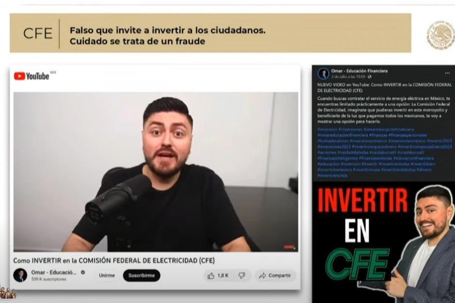 Falso que CFE está invitando a ciudadanos a invertir con depósitos bancarios: Gobierno federal