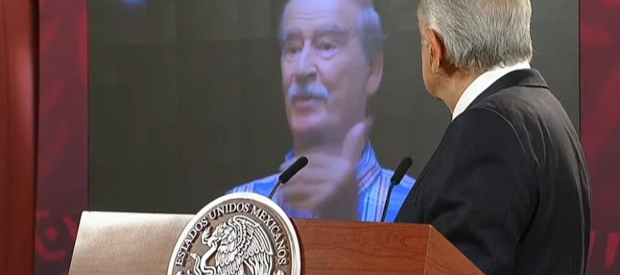 Estrena AMLO sección ´No lo digo yo´ en la mañanera exhibiendo a Fox