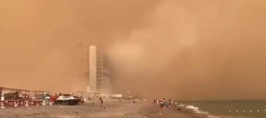 Tormenta de arena azota municipios de Sonora