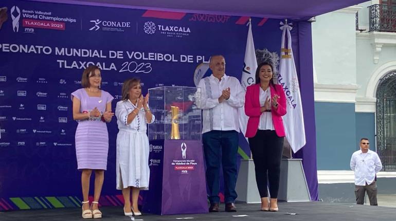 Inauguran en Vhsa el Trophy Tour del Campeonato Mundial de Voleibol de Playa