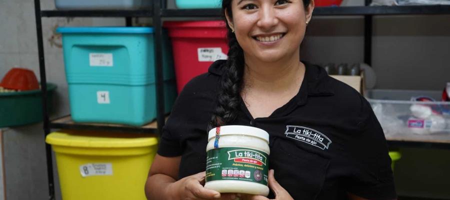 Tabasqueña emprende con su crema de ajo ´Tiki-Tita´ y ahora la comercializa