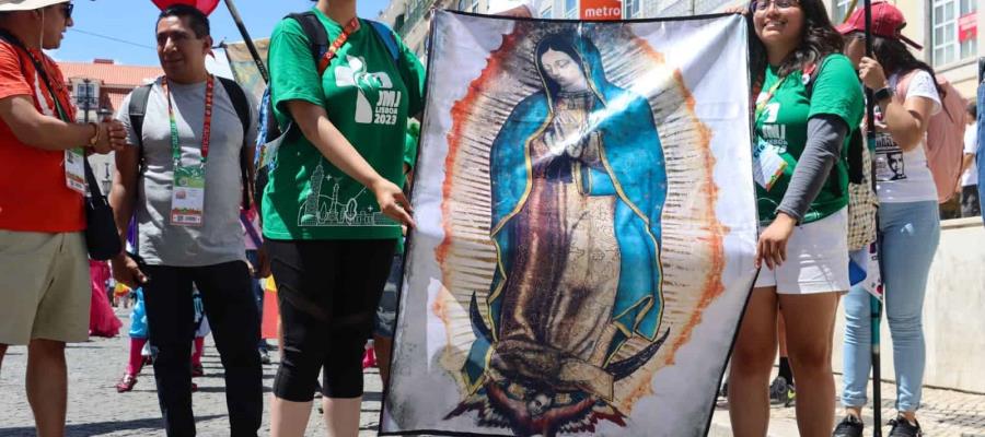 Más de 3 mil jóvenes mexicanos participan en la JMJ y "ponen color y alegría" en Lisboa