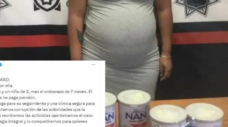 Embarazada detenida por robar leche en Torreón tiene dos hijos más; activistas se suman para apoyarla