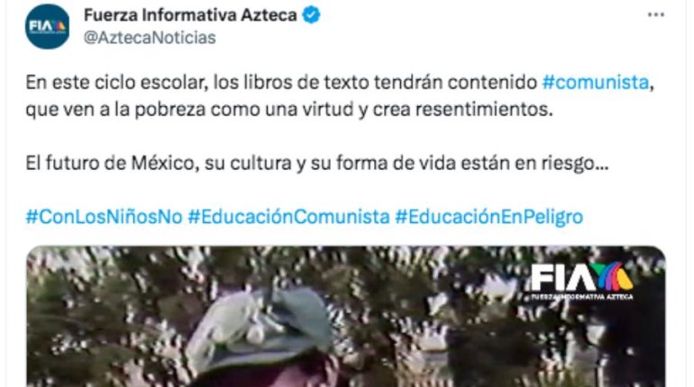 Azteca se lanza contra la SEP por libros de texto y dice que "comunismo acecha" a niños de México