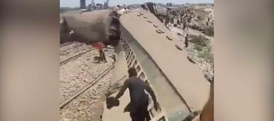 Descarrilamiento de tren en Pakistán deja al menos 30 muertos 