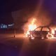 Se incendia patrulla de vigilancia privada en Parrilla