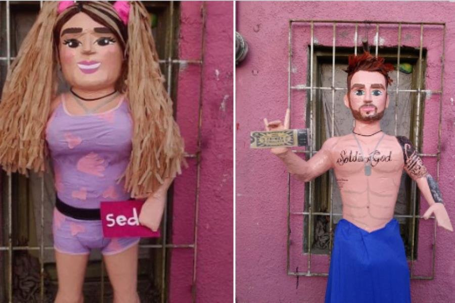 ¡Los Wencola en piñata! Realizan figuras de los finalistas de La Casa de los Famosos