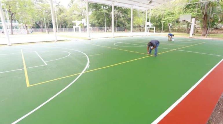 Centro estima concluir en próximos días rehabilitación del Recreativo de Atasta