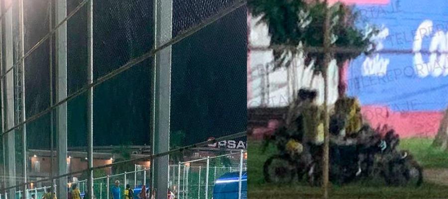 Sacan arma de fuego en pleno partido de futbol de Ciudad Deportiva