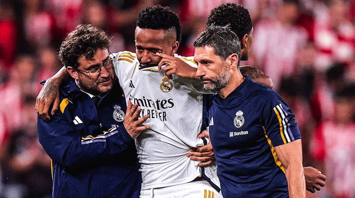 ¡Uno más! Real Madrid pierde a Eder Militao toda la temporada por rotura de ligamento