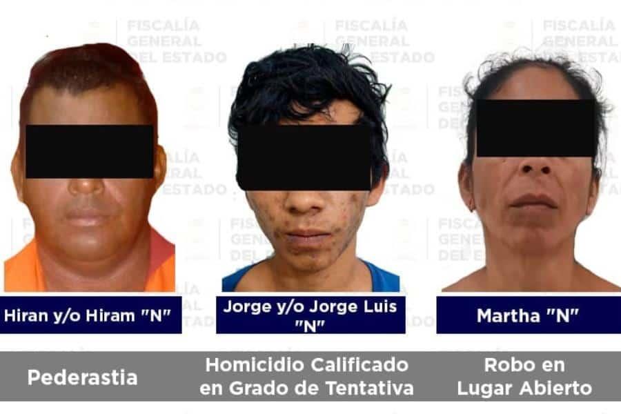 Detiene FGE a 5 hombres y una mujer por distintos delitos