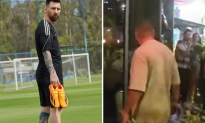 Guaruras de Messi dan golpiza a hombre en bar de Bad Bunny