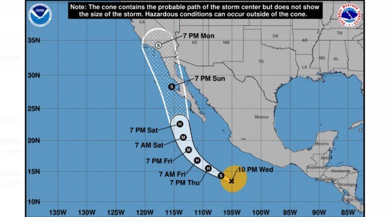 Alerta consulado a mexicanos en comunidades de California por paso de Hilary"