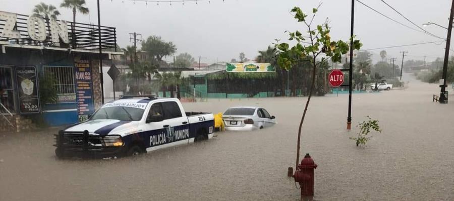 Deja Hilary una persona fallecida, cortes carreteros y albergados en Baja California Sur