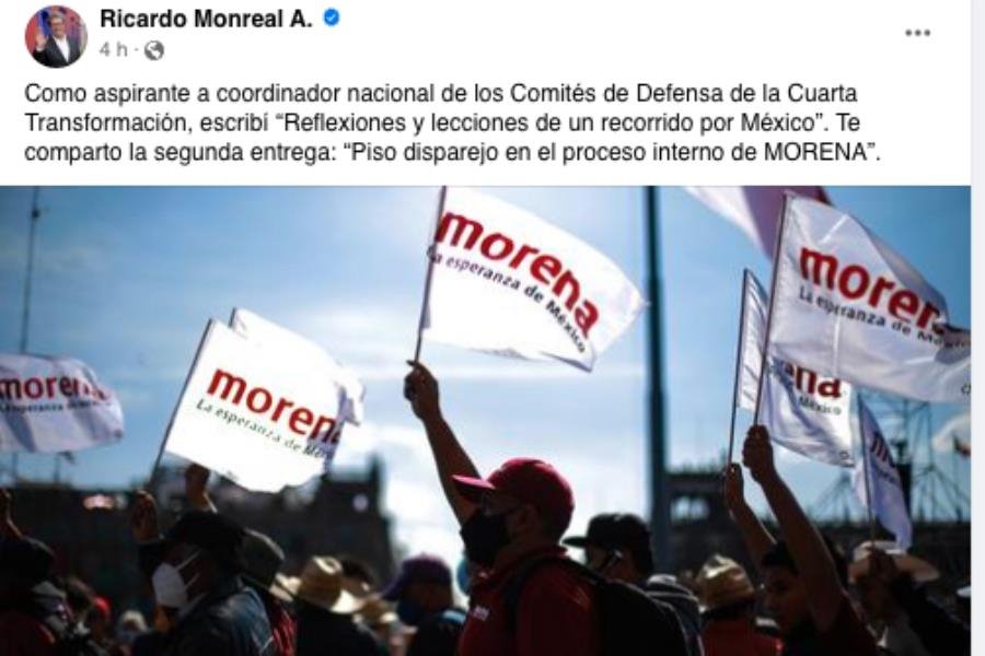 Contienda interna de Morena está terminando en "desigualdad": Monreal