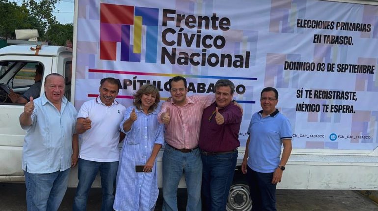 Inicia Frente Cívico en Tabasco campaña para promover consulta que definirá a su candidata presidencial