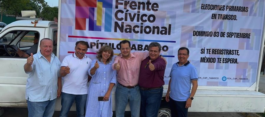 Inicia Frente Cívico en Tabasco campaña para promover consulta que definirá a su candidata presidencial