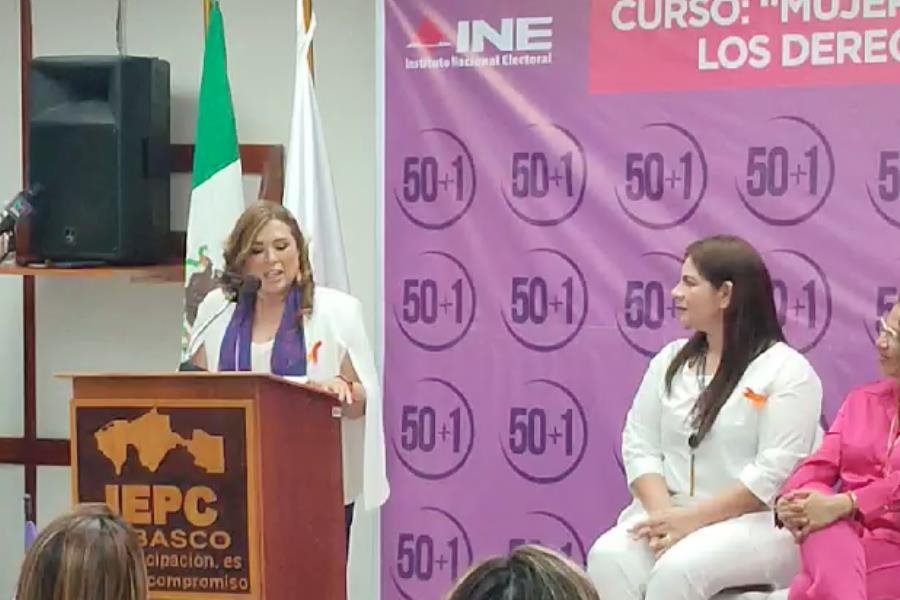 Realizan en Tabasco capacitación de mujeres del Colectivo 50+1 de región sur-sureste, en materia político-electoral