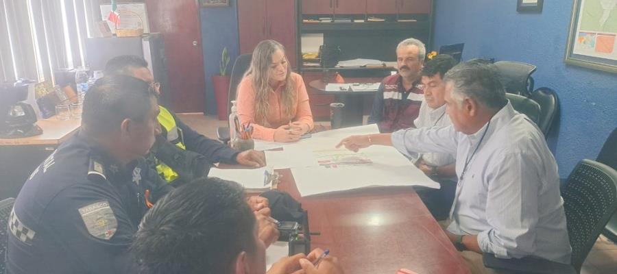 Se coordinan PEC y Ayuntamiento de Centro para el regreso a clases en zona de obra de acueducto