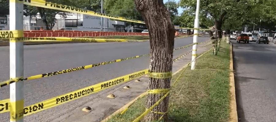 Blindan con cinta de seguridad tramo de Av. Universidad para evitar cruces prohibidos