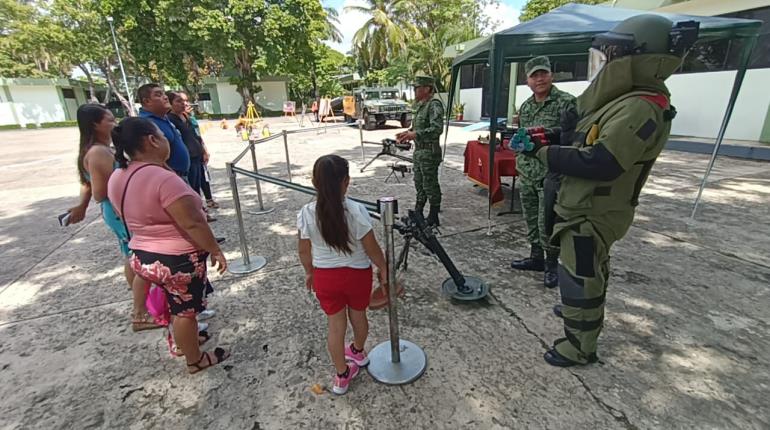 Sedena abre 30 Zona y 37 Batallón a familias tabasqueñas para paseo dominical