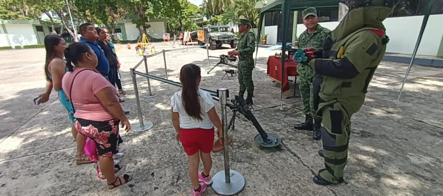 Sedena abre 30 Zona y 37 Batallón a familias tabasqueñas para paseo dominical