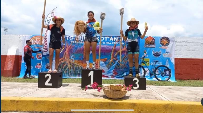 Daniela García y Edmundo Villegas ganan la 3ra edición del Reto Ciclista Biji Yokot´an