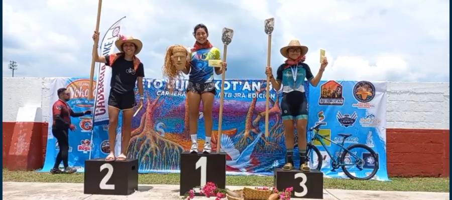 Daniela García y Edmundo Villegas ganan la 3ra edición del Reto Ciclista Biji Yokot´an