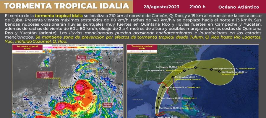 Alertan a mexicanos en Florida por tormenta tropical "Idalia"