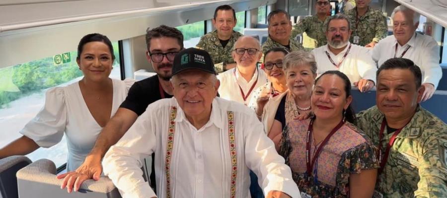 AMLO estrena Tren Maya con recorrido de Campeche a Yucatán