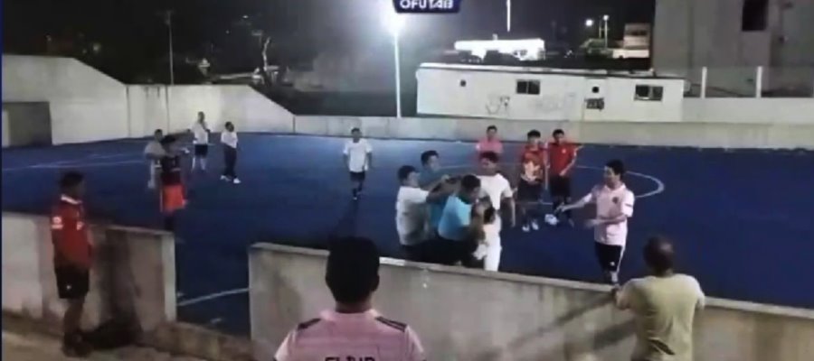 Arman campal en partido de futbol en Blancas Mariposas