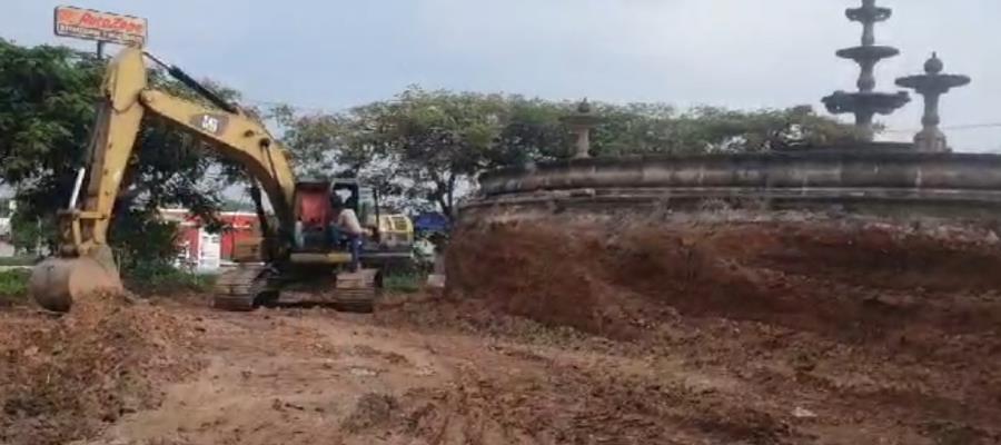 Comienzan trabajos de retiro en la fuente Framboyán