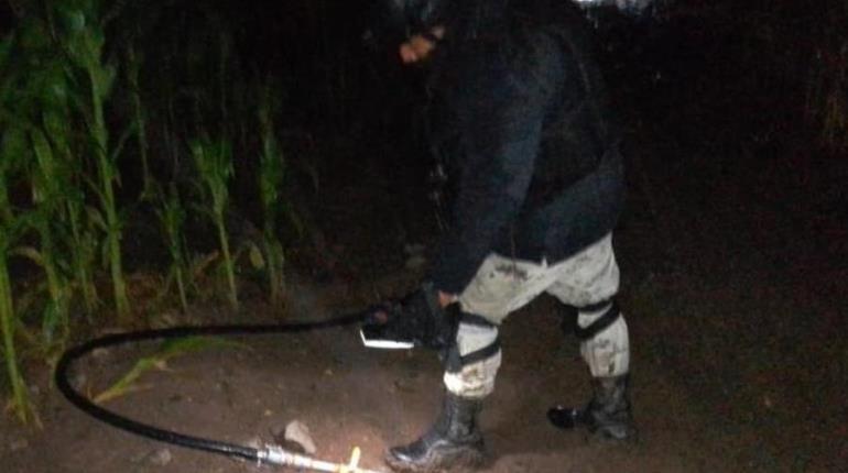 Desmantela Guardia Nacional toma clandestina en Tlalhuelilpan, Hidalgo