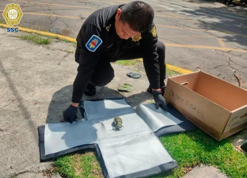 Hallan granada de fragmentación en calles de la CDMX