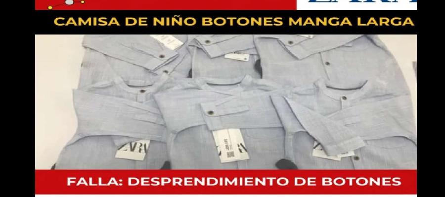 Alerta Profeco por botones en camisa para niño de la marca Zara