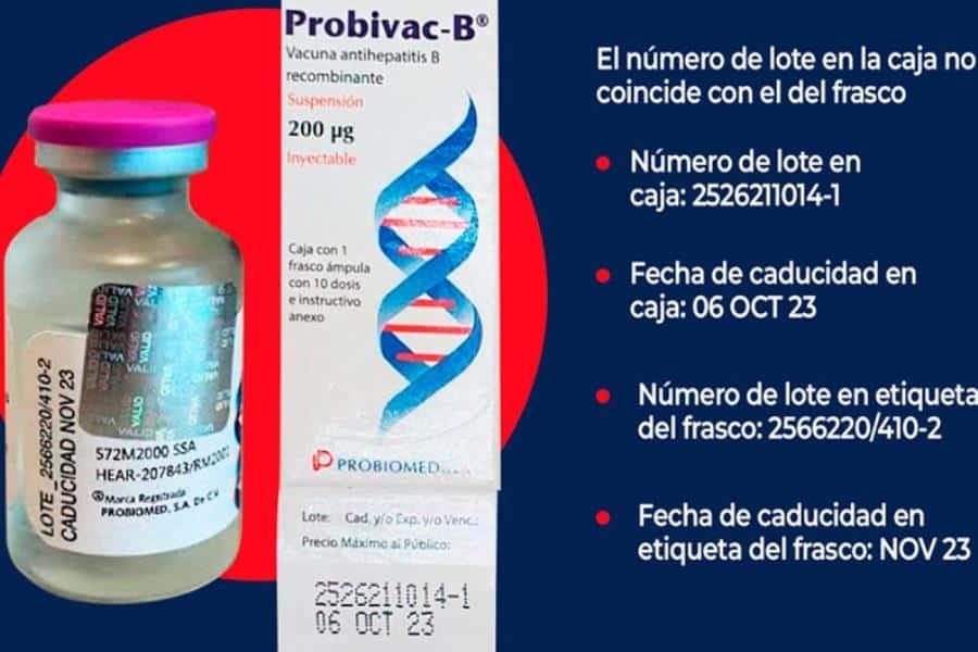 Alerta Cofepris por falsificación de vacuna antihepatitis B