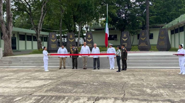 Inauguran hemiciclo en honor a los Niños Héroes al interior de la 30 Zona Militar